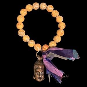 Mala Beaded Bracelet with Buddha Charm